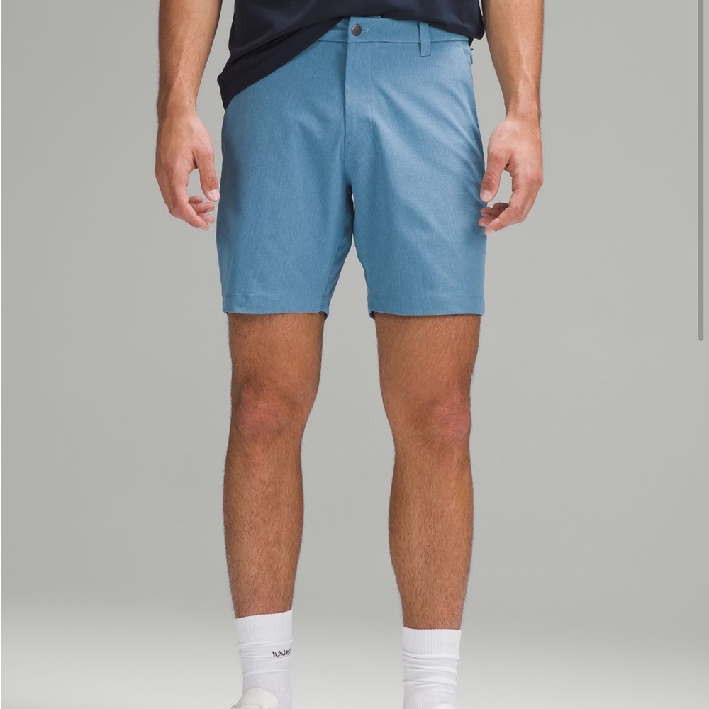 NWT Lululemon Commission Short Chino Classic Fit 7" Utility Blue UTYB Size 33